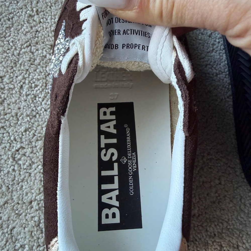 Golden Goose ball star  Brown Suede Sneakers sz 37 - Picture 7 of 9
